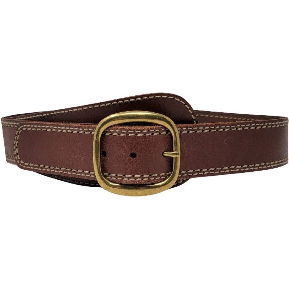 Fossil Brown Leather Cinch Waist Belt, Medium